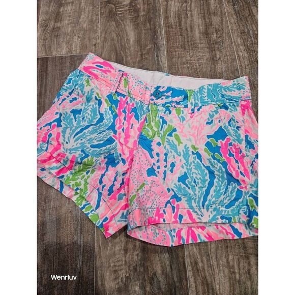 Lilly Pulitzer's Callahan Short in Turquoise Let's Cha Cha sz 4 - Picture 4 of 4